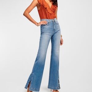 Ramy Brook Tyra High-Rise Split-Hem Flare Jeans